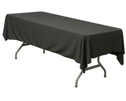 Rental store for tablecloth black 52 inch x 120 inch in Eastern Oregon