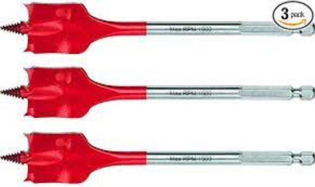 Used equipment sales wood spade bit 1 2 inch x 6 inch 3 pack in Eastern Oregon