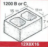 Used equipment sales cmu standard 12 inch x8 inch x16 inch gray 2 cell in Eastern Oregon